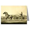 12 Note Cards set of Currier and Ives of the Grey Eagle horse illustration-1866 view 1