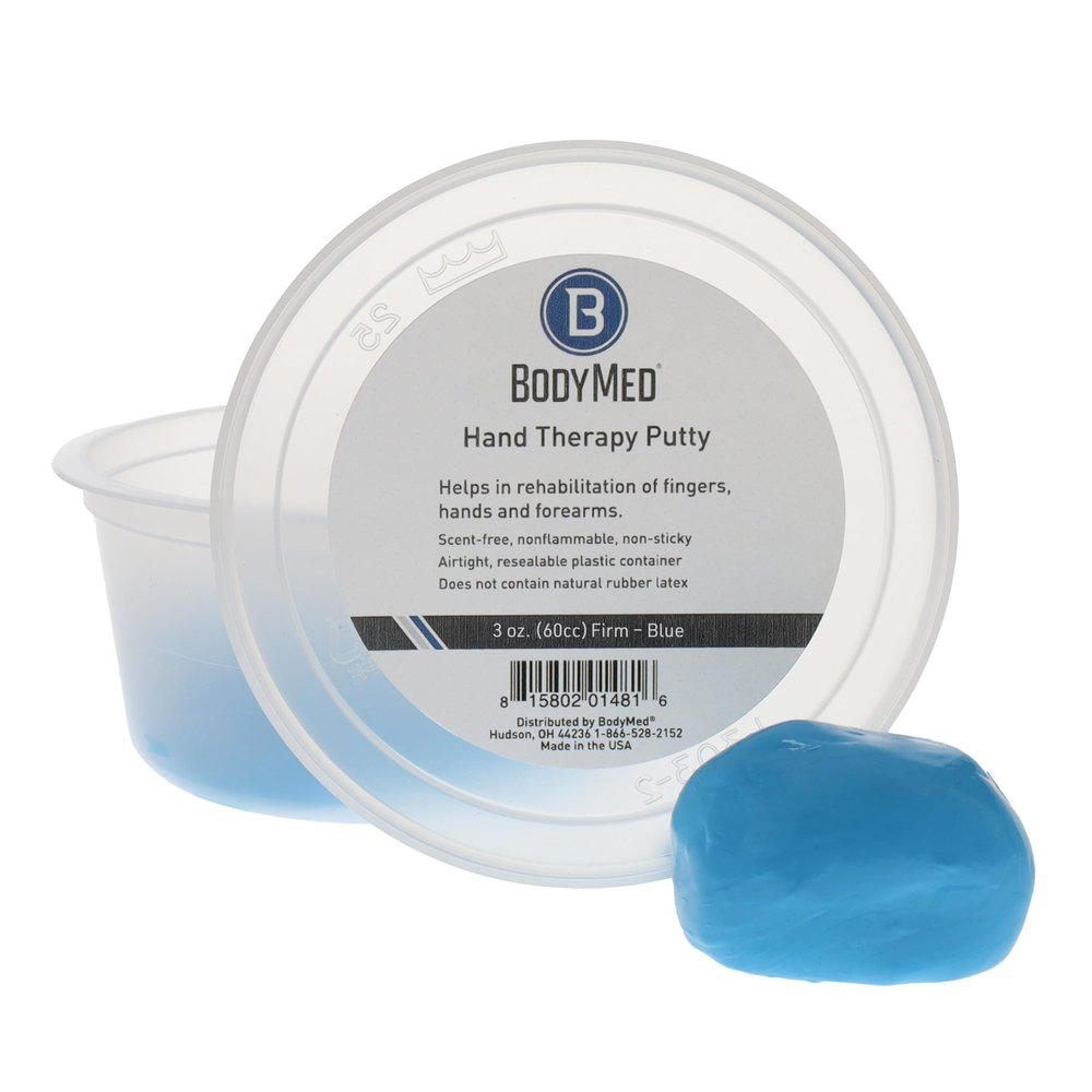 Body Sport Standard Hand Therapy Putty, Blue, 3 Oz., Firm, Strengthening Therapy Putty for Physical Rehabilitation