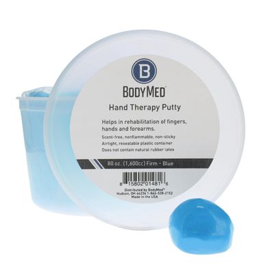 Body Sport Standard Hand Therapy Putty, Blue, 80 Oz., Firm, Strengthening Therapy Putty for Physical Rehabilitation