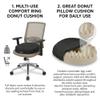 NOVA Medical Products Donut Pillow Seat Cushion with Convoluted Egg Crate Foam, Travel Ring Cushion, Removable & Washable Black Cover view 3