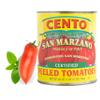 Cento Certified San Marzano Whole Peeled Tomatoes, 28 Oz, Canned Plum Tomatoes in Thick Puree with Basil, Grown and Processed in Italy view 1