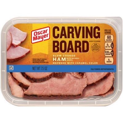 Oscar Mayer Lunch Meat Cold CUTS Carving Board Slow Cooked HAM 7 OZ Pack of 3