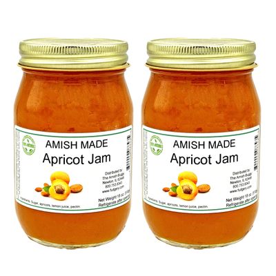 Amish Apricot Jam - Two 16 Oz Jars