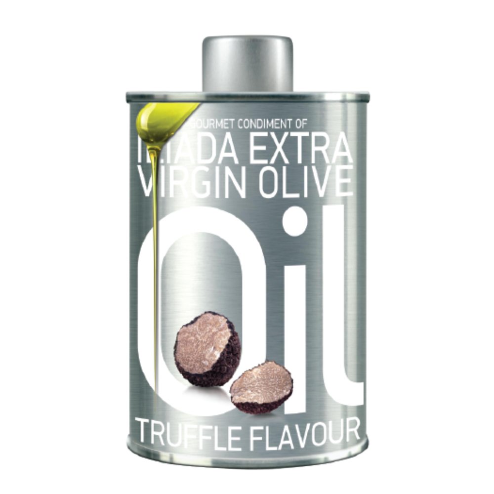 ILIADA Extra Virgin Olive Oil with Truffle |100% Greek | Award-Winning, Gourmet Truffle Extra Virgin Olive Oil Condiment | Premium Koroneiki Variety