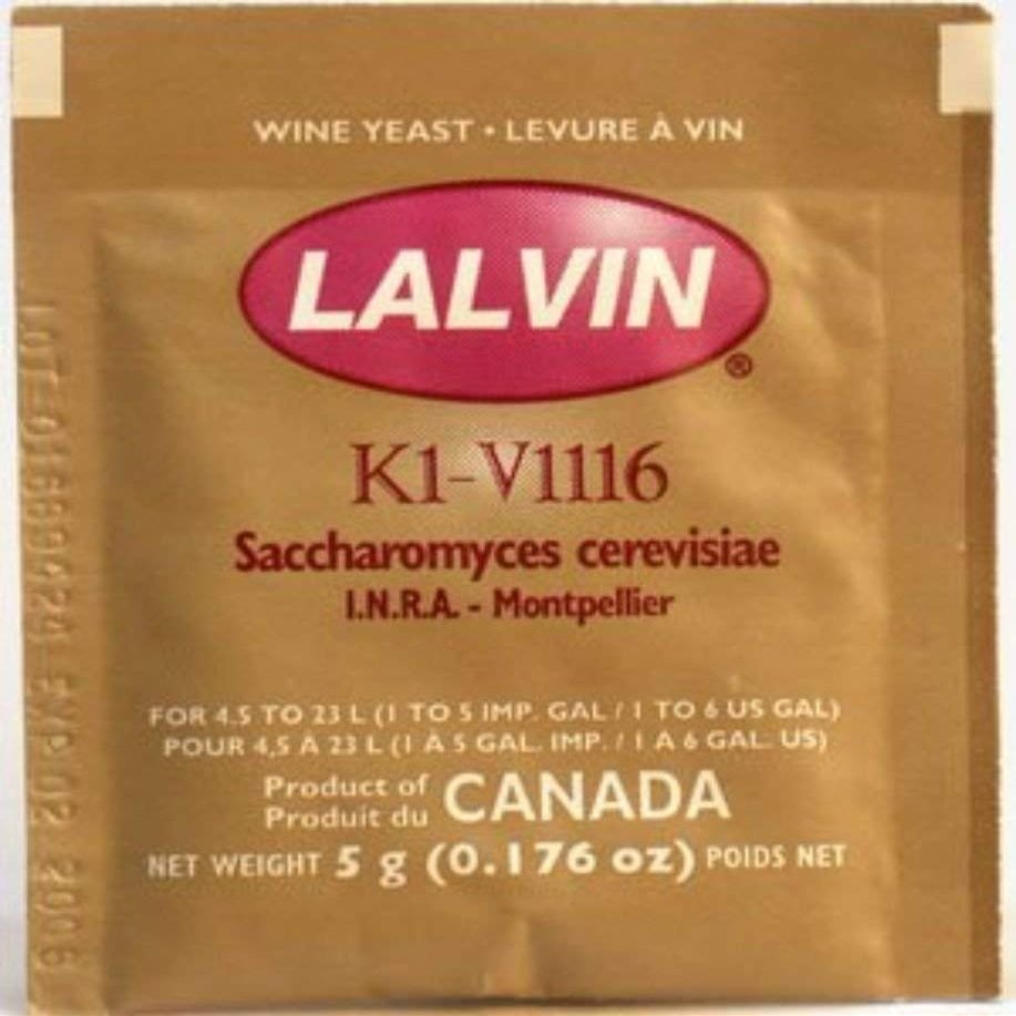 Lalvin K1V-1116 Wine Yeast, 5 grams - 3-Pack