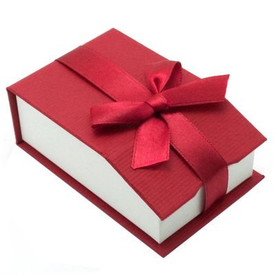Red Ribbon Jewelry Pendant Box - Pack of 36