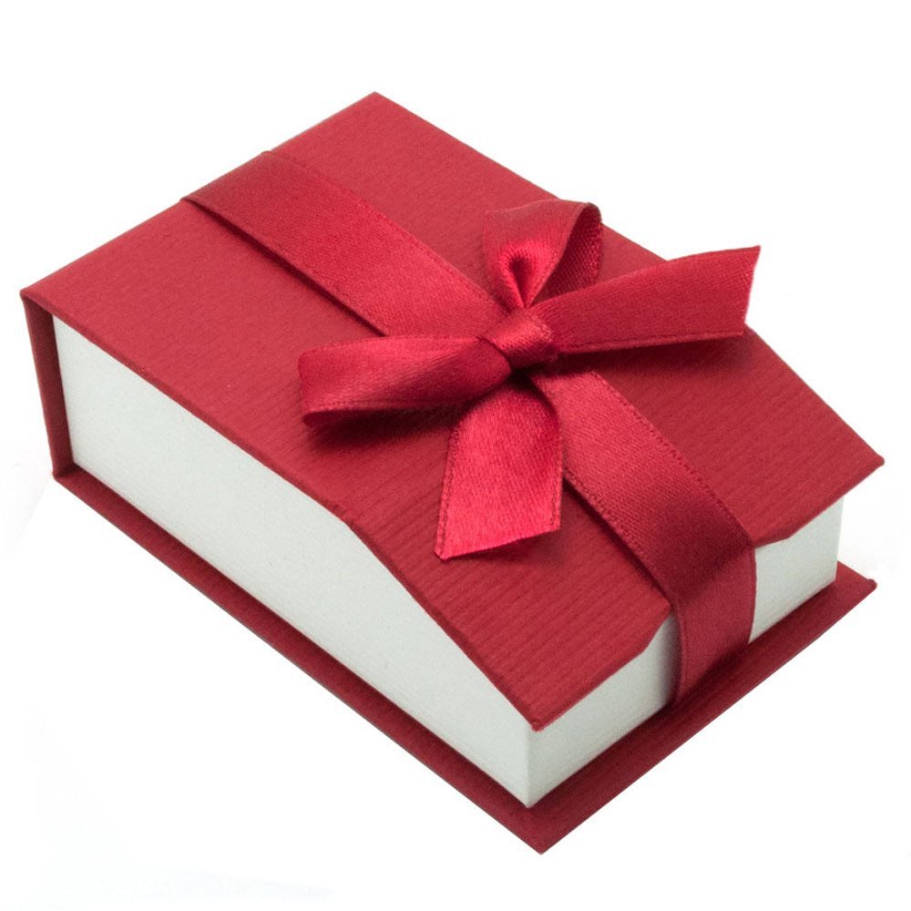 Red Ribbon Jewelry Pendant Box - Pack of 36