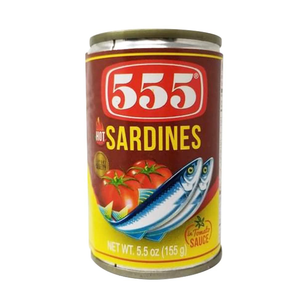 555 Sardines Hot in Tomato Sauce 5.5oz