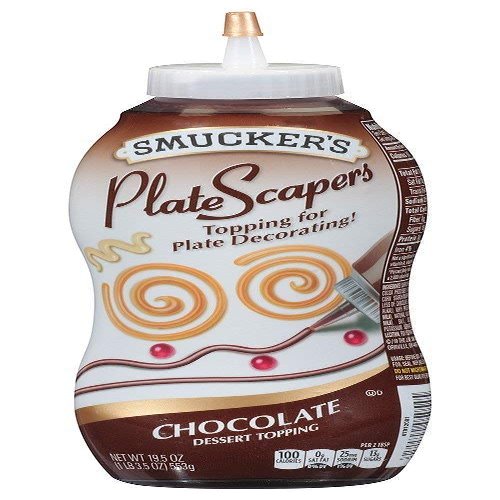 Smucker's PlateScraper Plate Decorating Dessert Topping (19.5 ounce squeezable bottle) (Chocolate)