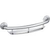Moen Chrome Bathroom Safety 16-Inch Screw-in Curved Shower Grab Bar with Built-in Shelf for Storage, LR2356DCH view 1