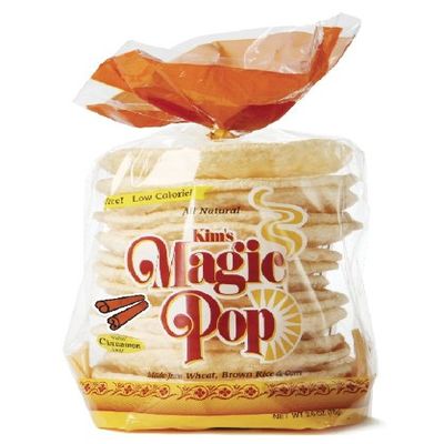 Kim's Magic Pop Cinnamon Flavor 12-Pack: Freshly Popped Rice Cakes, Healthy Grain Snack, 0 Weight Watchers Point