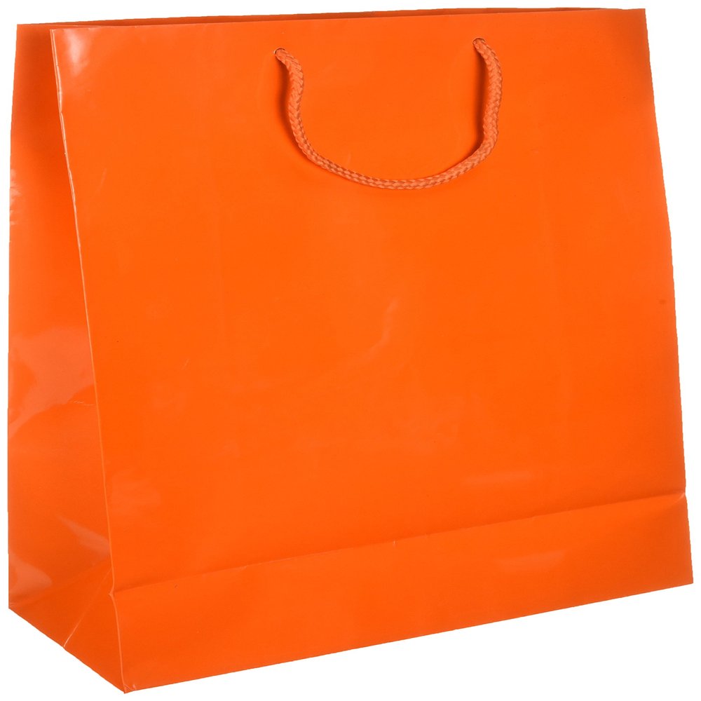 Amscan 47098.05 Orange Peel Jumbo Solid Glossy Bag, 16" x 12" x 5"