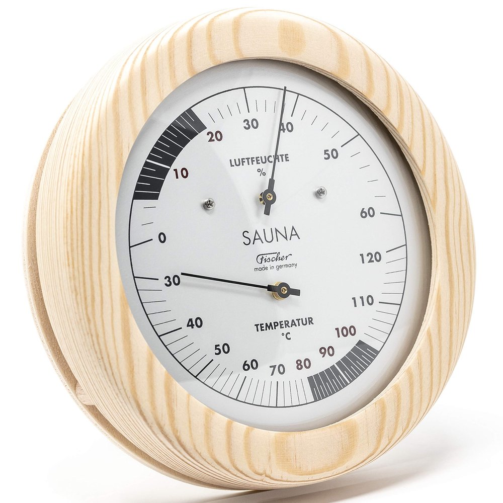 Fischer Sauna Thermohygrometer, Wood, Multi Colour, One Size