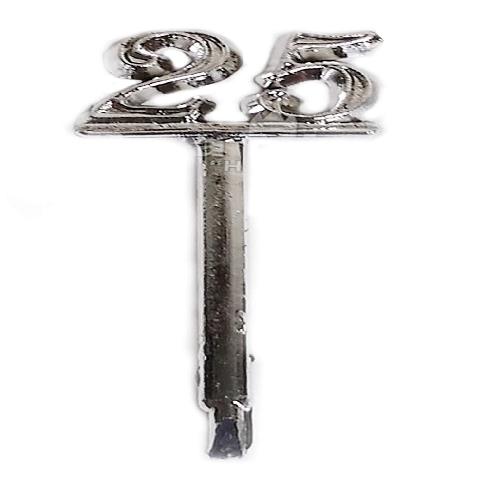 12 Almond Candy Holder & 12 Picks Silver 25