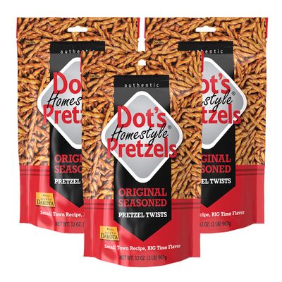 Dot's Homestyle Pretzels 18oz & 32oz Flavors (Original, 32 Ounce (3 Pack))