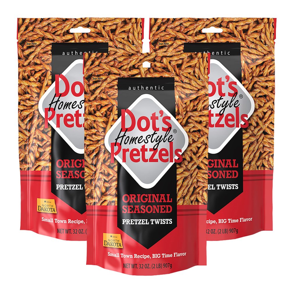 Dot's Homestyle Pretzels 18oz & 32oz Flavors (Original, 32 Ounce (3 Pack))