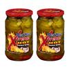 Best Maid Products - 24 Ounce Glass Jars Baby - Dill, Kosher, Hamburger Slices, Garlic Bites, Habanero Chips, & Xtreme Hot Pickles (2 Pack, Xtreme HOT Pickles) view 1