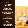 Fortuna's Grana Padano: Imported Italian Cheese, 10-12oz Wedge, Pure Cow's Milk, Aged 12-24 Months, Fragrant & Delicate Semi-Fat Hard Cheese - Ideal for Grating view 3