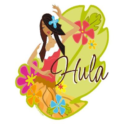 Hawaiian Hula Party Edible Cupcake Toppers Decoration - D260