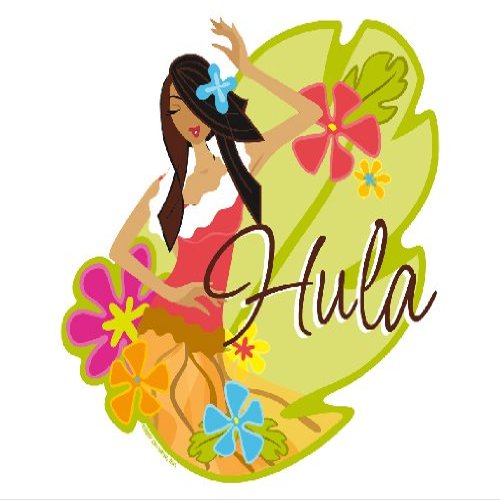 Hawaiian Hula Party Edible Cupcake Toppers Decoration - D260