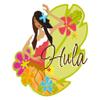 Hawaiian Hula Party Edible Cupcake Toppers Decoration - D260 view 1