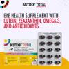 Nutrof Total Capsules  Eye Health Supplement with Lutein, Zeaxanthin, Omega 3, and Antioxidants | Essential Nutrients for Optimal Eye Health | Pack of 30 Capsules (1 Capsule per Day - 1-Month Supply) view 2