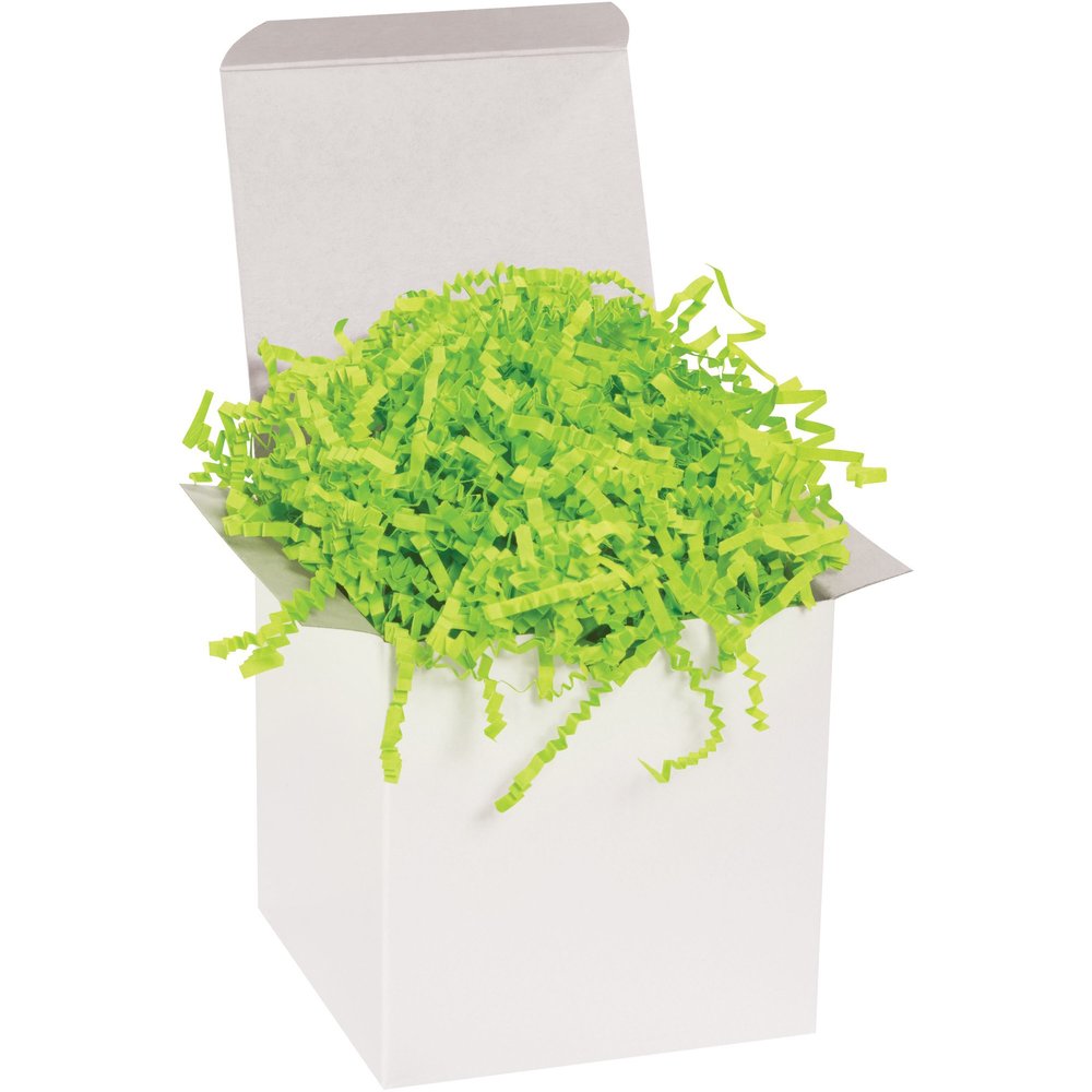 Aviditi Crinkle Cut Paper Shred Filler, Lime, (1 Case of 10 Lbs.) for Gift Wrapping, Holidays, Craft DIY's, Basket Filling and Decoration