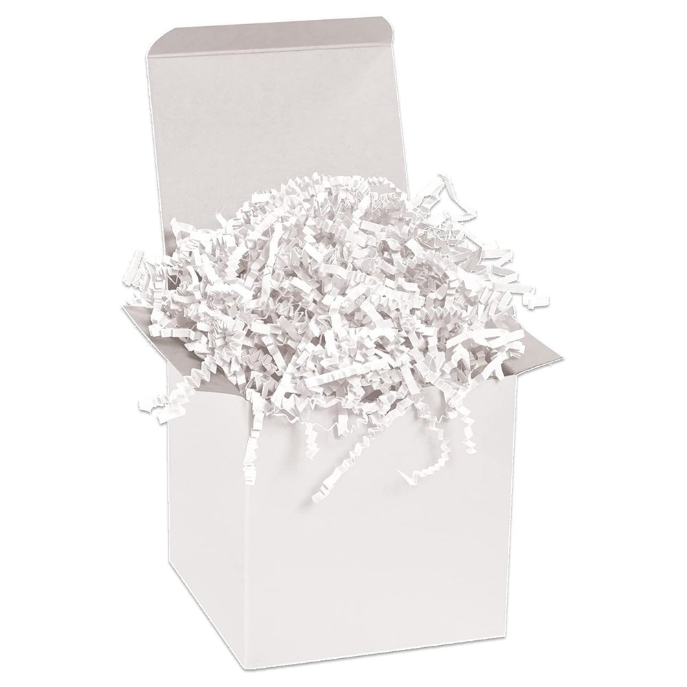 Box USA 40 lb. White Crinkle Paper Packing, Shipping, and Moving Box Filler Shredded Paper for Box Package, Basket Stuffing, Bag, Gift Wrapping, Holidays, Crafts, and Decoration