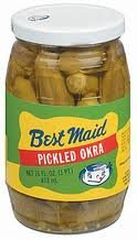 Best Maid Fresh Pack Pickled Okra 16oz Glass Jar (Pack of 4)
