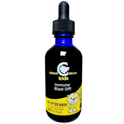 Cedar Bear Immune Blast Off! for Kids a Liquid Herbal Supplement That Supports and Activates The Immune System's Response Throughout The Body, Specifically in The Respiratory System 2 Fl Oz