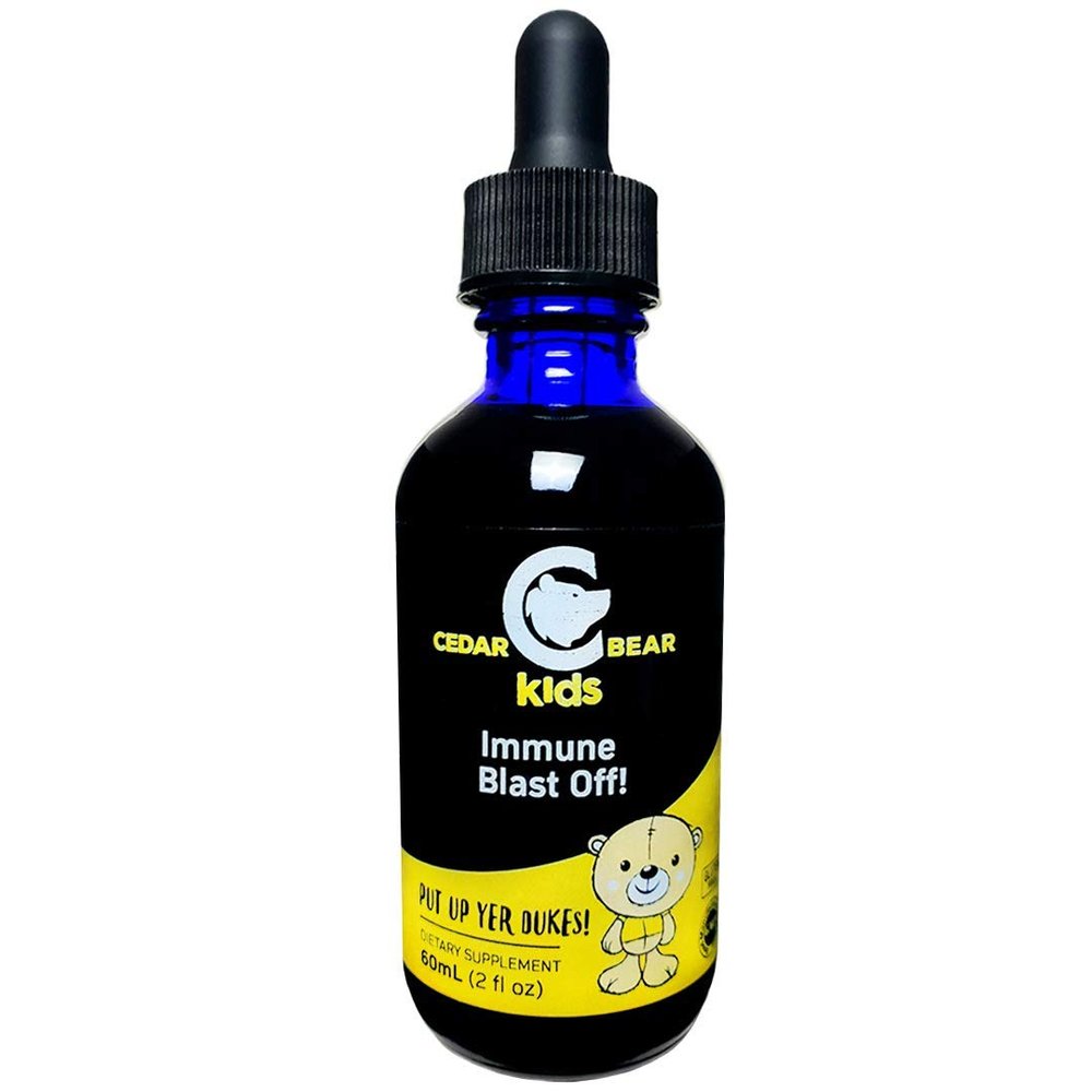 Cedar Bear Immune Blast Off! for Kids a Liquid Herbal Supplement That Supports and Activates The Immune System's Response Throughout The Body, Specifically in The Respiratory System 2 Fl Oz