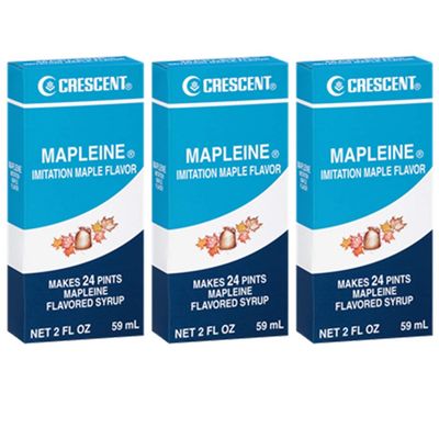 Crescent Mapleine Imitation Maple Flavoring 2oz Bottle (Pack of 3)