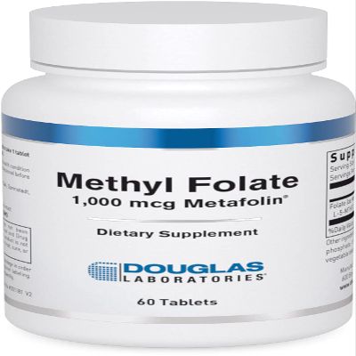 Douglas Laboratories Methyl Folate L-5-MTHF - 1,000 mcg Metafolin - Vitamin B Folate - Supports Homocysteine Metabolism & Fetal Development* - Non-GMO - 60 Tablets