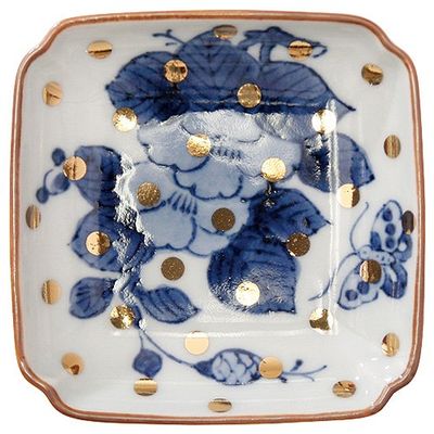 amabro Mame amaburo Calluses Peony Butterfly Statement Square Plate