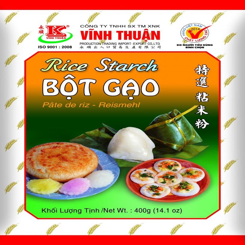 Vinh Thuan  Rice Starch  Gluten Free  Bot Gao, 1 Bag (14.1 oz)