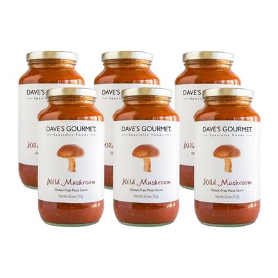 Dave's Gourmet Wild Mushroom Pasta Sauce - 6 Jars
