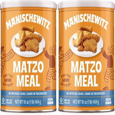 Manischewitz Matzo Meal Daily Canister, 1 Pound (Pack of 2)