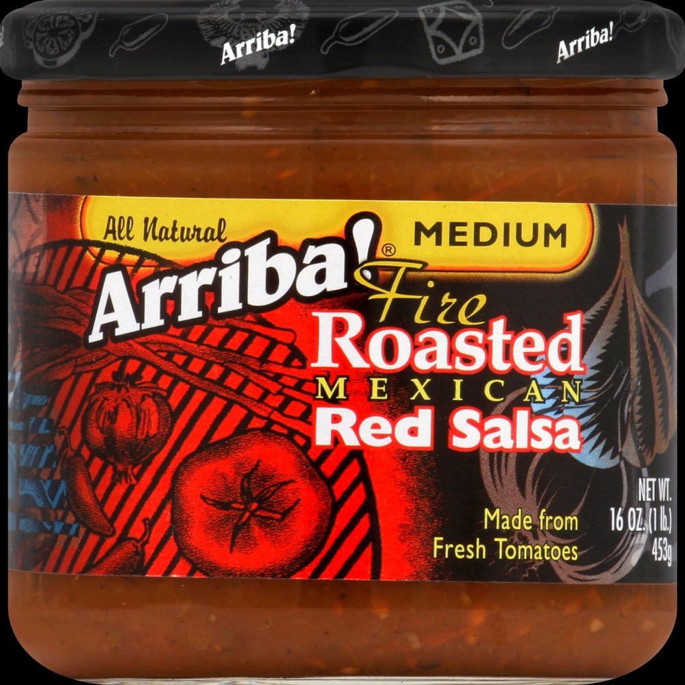 Arriba Fire Roasted Red Salsa - Medium - Case of 6 - 16 oz.