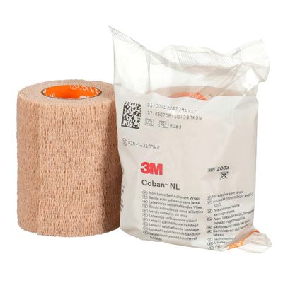 3M Coban NL Non-Latex Self-Adherent Wrap with Hand Tear, 2083, 3 in x 5 yd, 24 Rolls/Case