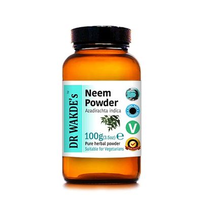 DR WAKDE'S Neem Powder (Azadirachta Indica) - 100g (3.5oz) | Pure, Raw & Dried Powder | Natural Aroma and Freshness | Fine Powder | Vegan | Premium Grade | Nothing Added, Nothing Removed