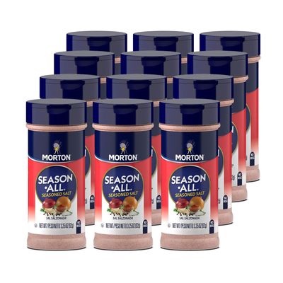 Morton Season-All Seasoned Salt, (3.25 oz), 12-Pack, Great for Cooking, Seasoning & Flavoring