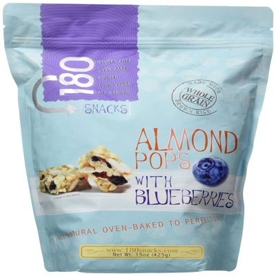 180 Snacks Almond Pops w/Blueberries, 15 Ounce Bag
