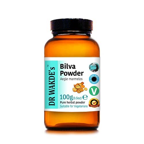 DR WAKDE'S Bilva Fruit Powder (Bael Fruit | Aegle Mermelos) - 100g (3.5oz) | Pure, Raw & Dried Powder | Ayurvedic Herb | Vegan | Nothing Added, Nothing Removed | Same Day Dispatch