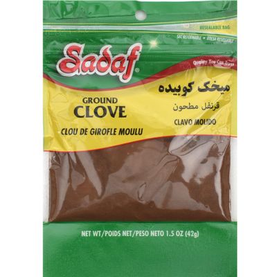 Sadaf Cloves Ground - Cloves Powder for Cooking & Food Flavoring - Cloves Spice Powder - Middle Eastern Cuisine - Kosher - 1.5 Oz Resealable Bag