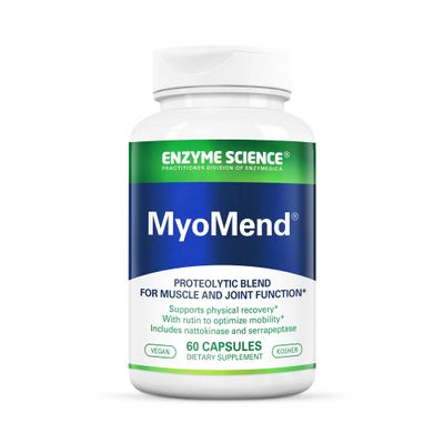 Enzyme Science Myomend, 60 Capsules  Muscle & Joint Support  Formulated with Bromelain and Rutin  Enzyme Health Supplement  Vegan and Kosher