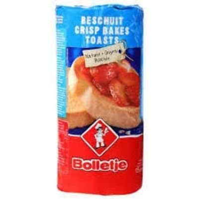 12 Count Bolletje Beschuit Original/Regular (Dutch Crispbakes/Dutch Rusk/Light Crisp Toast) 12 Roll ea 125gram 4.4oz