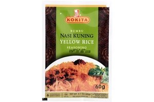 kokita yellow rice seasoning (bumbu nasi kuning) - 2.1 oz [5 units] (649626012044)