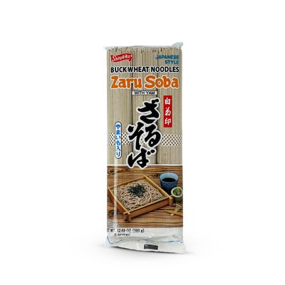 Shirakiku Style Zaru Soba Noodles | Japanese Dried Buckwheat Instant Noodles with Yams Flavor | Contains Wheat flour Easy to Cook Asian Noodles 360g/12.7 Oz (Pack of 1)