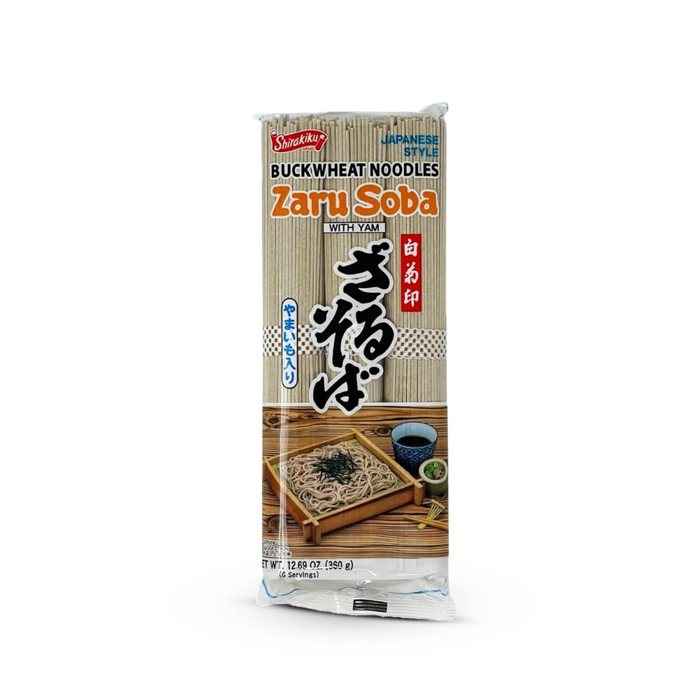 Shirakiku Style Zaru Soba Noodles | Japanese Dried Buckwheat Instant Noodles with Yams Flavor | Contains Wheat flour Easy to Cook Asian Noodles 360g/12.7 Oz (Pack of 1)