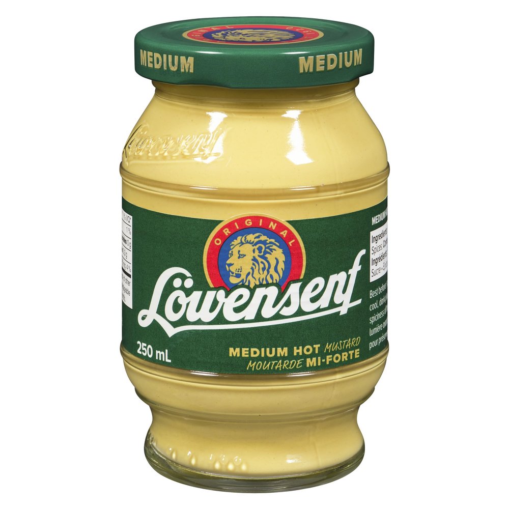 Lowensenf Medium Mustard in Jar, 9.3 Ounce